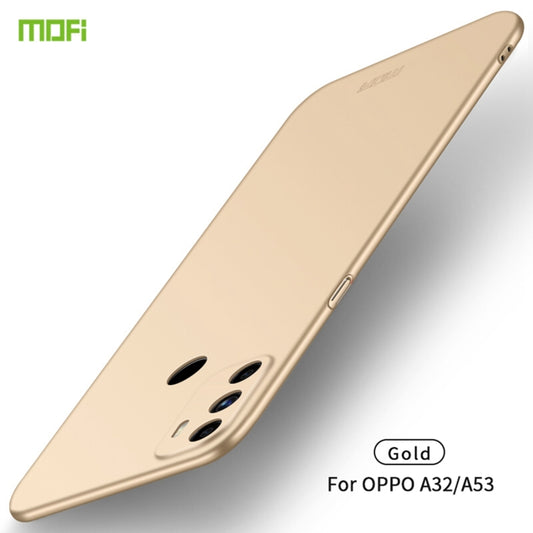 For OPPO A32 / A52 MOFI Frosted PC Ultra-thin Hard Case(Gold) by MOFI