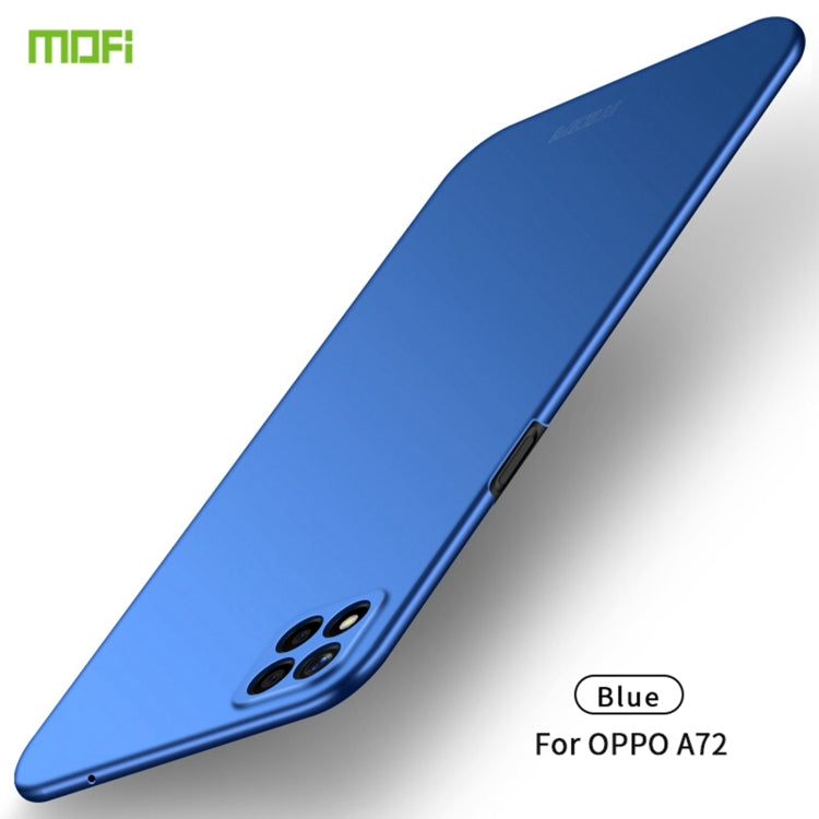 For OPPO A72 MOFI Frosted PC Ultra-thin Hard Case(Blue) by MOFI