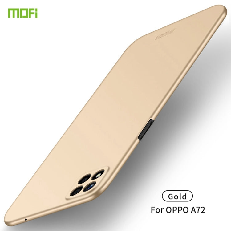 For OPPO A72 MOFI Frosted PC Ultra-thin Hard Case(Gold) by MOFI