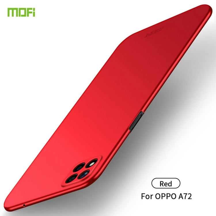 For OPPO A72 MOFI Frosted PC Ultra-thin Hard Case(Red) by MOFI