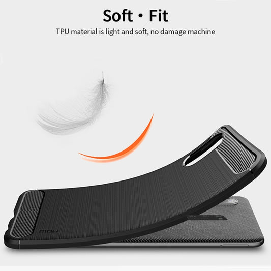 For Samsung Galaxy A02 / M02 MOFI Gentleness Series Brushed Texture Carbon Fiber Soft TPU Case(Blue) by MOFI