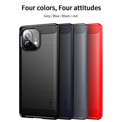 For Xiaomi Mi 11 MOFI Gentleness Series Brushed Texture Carbon Fiber Soft TPU Case(Black) - Xiaomi Cases by MOFI | Online Shopping UK | buy2fix