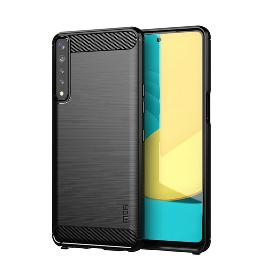 For LG Stylo 7 4G MOFI Gentleness Series Brushed Texture Carbon Fiber Soft TPU Case(Black) - LG Cases by MOFI | Online Shopping UK | buy2fix