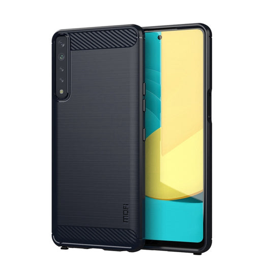 For LG Stylo 7 4G MOFI Gentleness Series Brushed Texture Carbon Fiber Soft TPU Case(Blue) - LG Cases by MOFI | Online Shopping UK | buy2fix