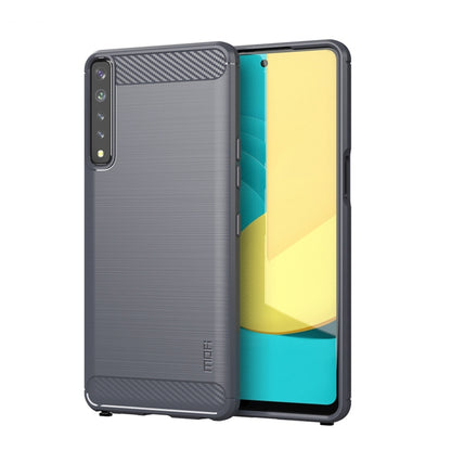 For LG Stylo 7 4G MOFI Gentleness Series Brushed Texture Carbon Fiber Soft TPU Case(Grey) - LG Cases by MOFI | Online Shopping UK | buy2fix