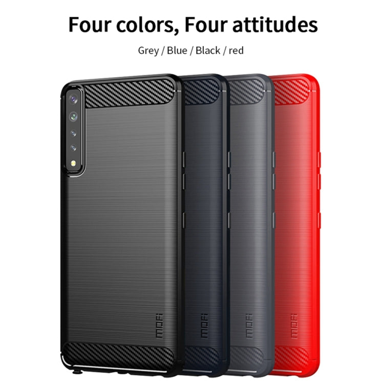 For LG Stylo 7 4G MOFI Gentleness Series Brushed Texture Carbon Fiber Soft TPU Case(Grey) - LG Cases by MOFI | Online Shopping UK | buy2fix