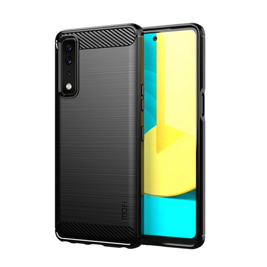 For LG Stylo 7 5G MOFI Gentleness Series Brushed Texture Carbon Fiber Soft TPU Case(Black) - LG Cases by MOFI | Online Shopping UK | buy2fix