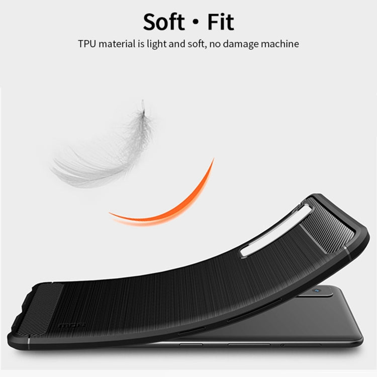 For LG Stylo 7 5G MOFI Gentleness Series Brushed Texture Carbon Fiber Soft TPU Case(Blue) - LG Cases by MOFI | Online Shopping UK | buy2fix
