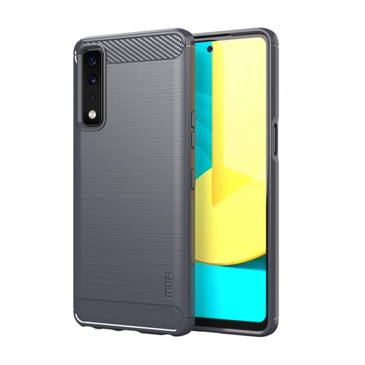 For LG Stylo 7 5G MOFI Gentleness Series Brushed Texture Carbon Fiber Soft TPU Case(Grey) - LG Cases by MOFI | Online Shopping UK | buy2fix