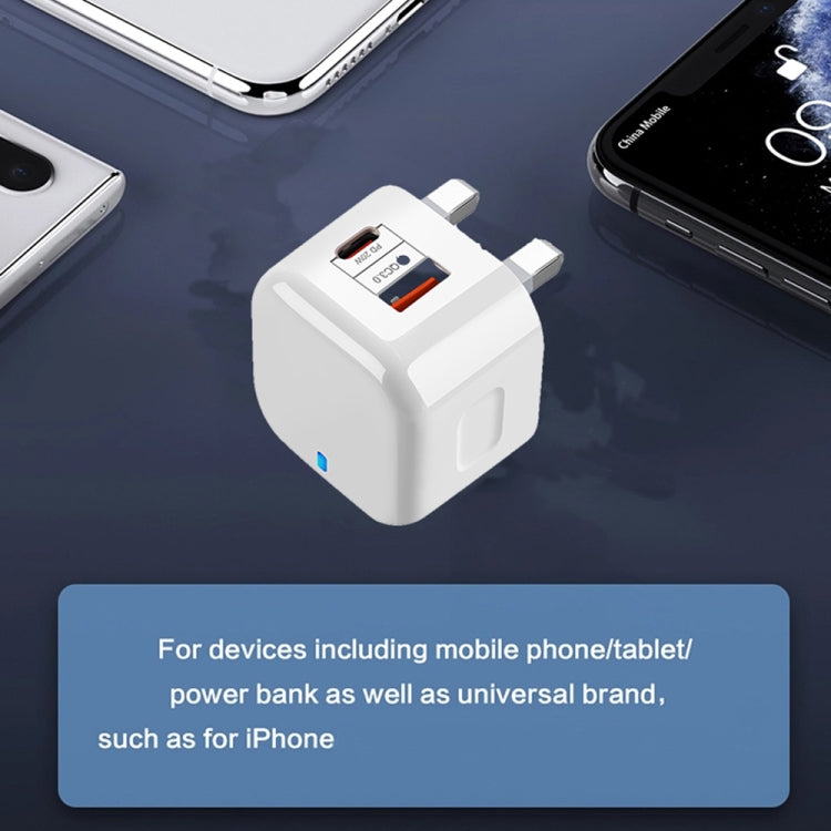 YSY-6087PD 20W PD3.0 + QC3.0 Dual Fast Charge Travel Charger with USB to Type-C Data Cable, Plug Size:EU Plug - USB Charger by buy2fix | Online Shopping UK | buy2fix