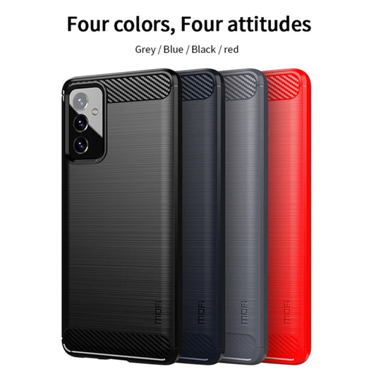 For Samsung Galaxy A82 / Quantum2 MOFI Gentleness Series Brushed Texture Carbon Fiber Soft TPU Case(Blue) - Galaxy Phone Cases by MOFI | Online Shopping UK | buy2fix