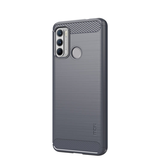 For Motorola G60 / G40 Fusion MOFI Gentleness Series Brushed Texture Carbon Fiber Soft TPU Case(Gray) - Motorola Cases by MOFI | Online Shopping UK | buy2fix