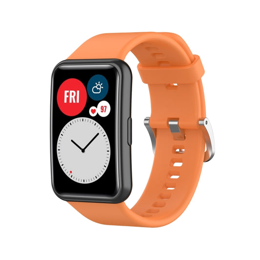 For Huawei Watch Fit TIA-B09 Silicone Watch Band(orange) by buy2fix