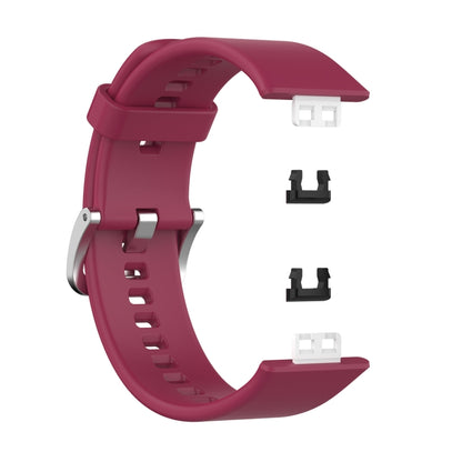 For Huawei Watch Fit TIA-B09 Silicone Watch Band(wine red) by buy2fix