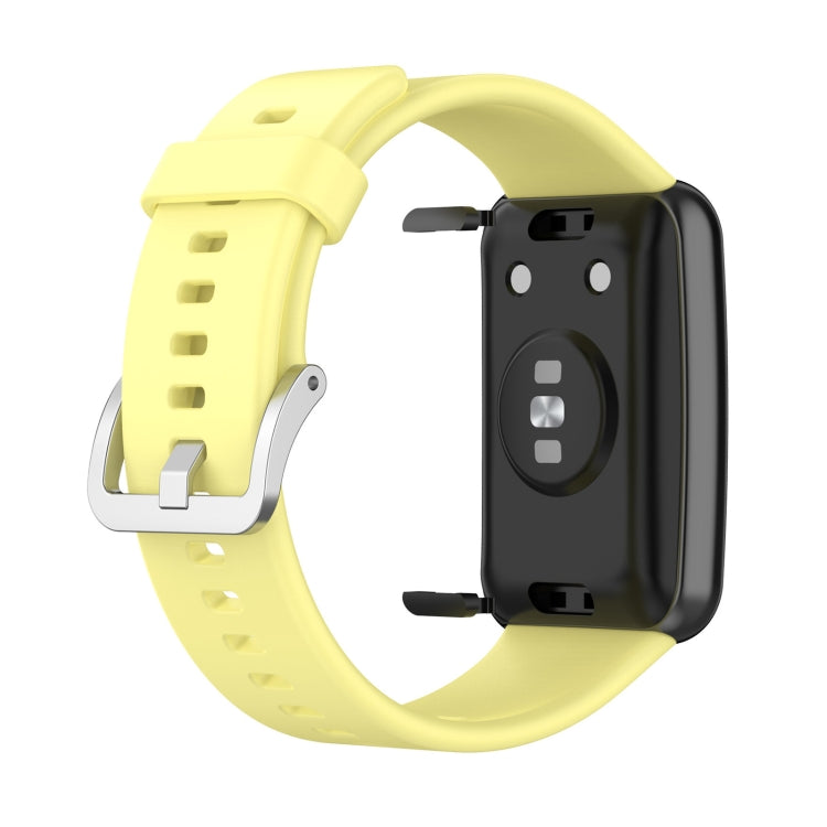 For Huawei Watch Fit TIA-B09 Silicone Watch Band(yellow) by buy2fix