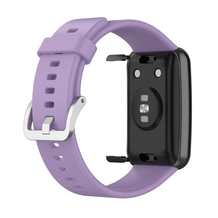 For Huawei Watch Fit TIA-B09 Silicone Watch Band(light purple) by buy2fix