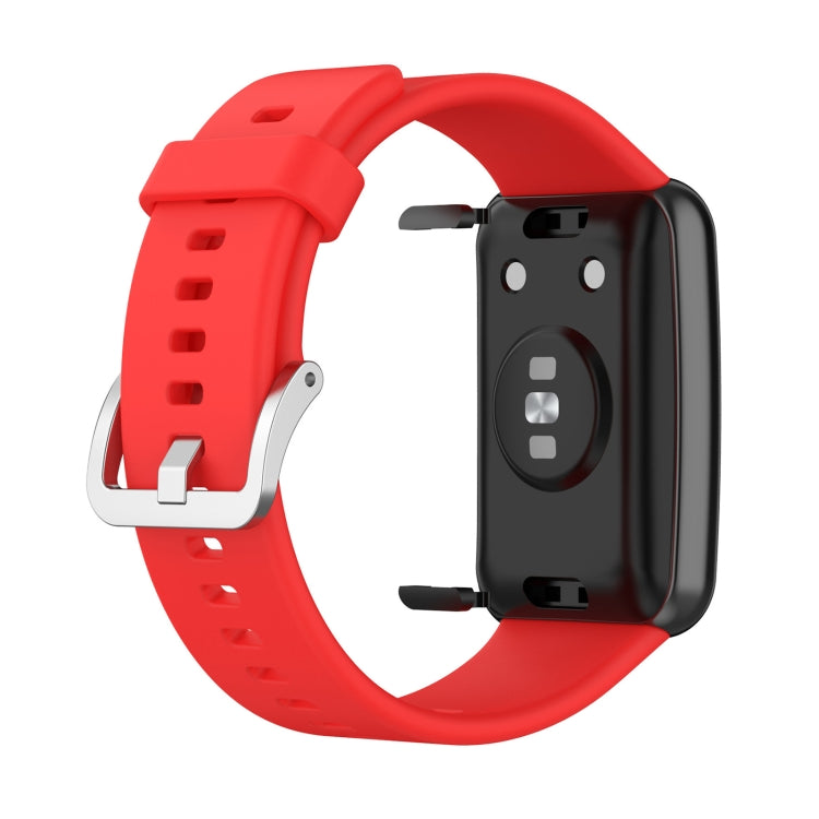 For Huawei Watch Fit TIA-B09 Silicone Watch Band(red) by buy2fix