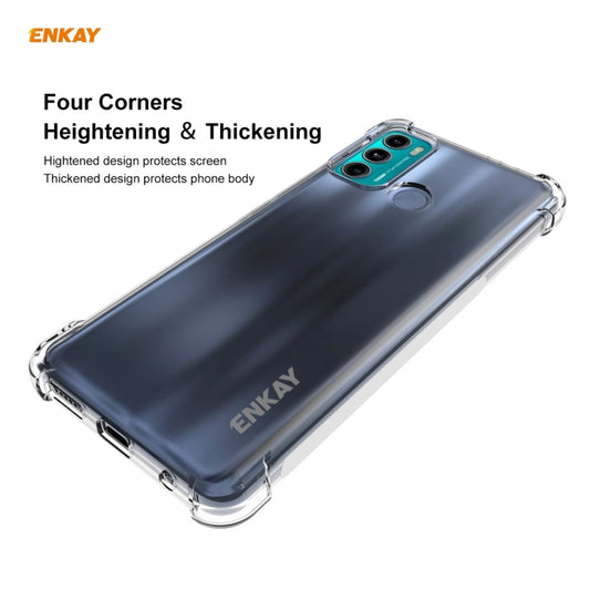 For Motorola Moto G60 / G40 Fusion ENKAY Hat-Prince Clear TPU Shockproof Case Soft Anti-slip Cover - Motorola Cases by ENKAY | Online Shopping UK | buy2fix