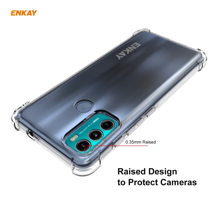 For Motorola Moto G60 / G40 Fusion ENKAY Hat-Prince Clear TPU Shockproof Case Soft Anti-slip Cover - Motorola Cases by ENKAY | Online Shopping UK | buy2fix