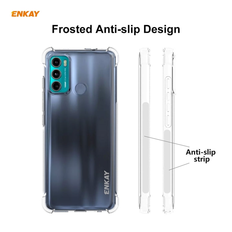 For Motorola Moto G60 / G40 Fusion ENKAY Hat-Prince Clear TPU Shockproof Case Soft Anti-slip Cover - Motorola Cases by ENKAY | Online Shopping UK | buy2fix