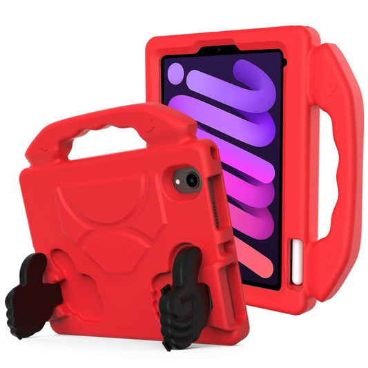 For iPad mini 6 / mini 2024 Children EVA Shockproof Tablet Case with Thumb Bracket(Red) - iPad mini 6 Cases by buy2fix | Online Shopping UK | buy2fix