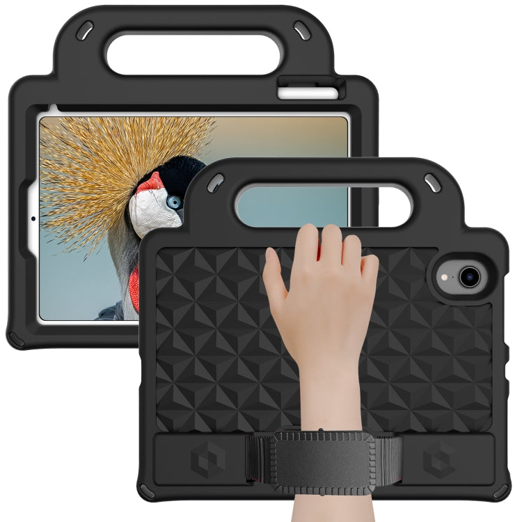 For iPad mini 6 Diamond Series EVA Anti-Fall Shockproof Sleeve Protective Shell Tablet Case with Holder & Strap(Black) - iPad mini 6 Cases by buy2fix | Online Shopping UK | buy2fix