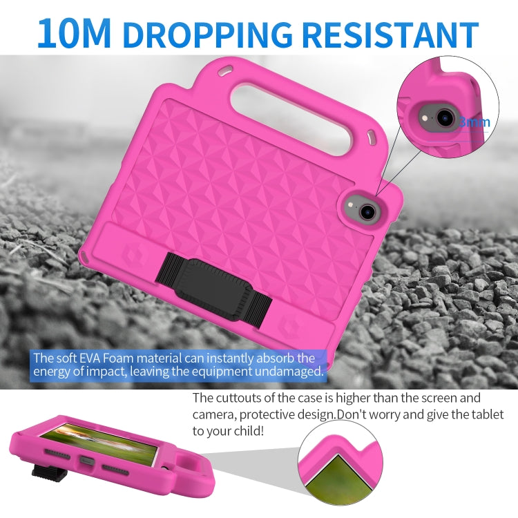For iPad mini 6 Diamond Series EVA Anti-Fall Shockproof Sleeve Protective Shell Tablet Case with Holder & Strap(Rose Red) - iPad mini 6 Cases by buy2fix | Online Shopping UK | buy2fix