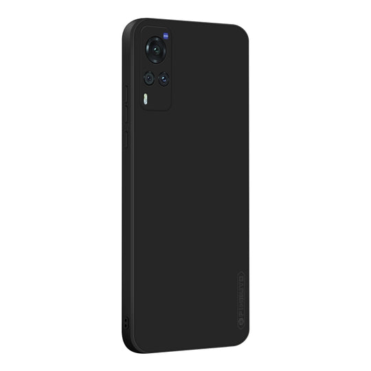For vivo X60 PINWUYO Touching Series Liquid Silicone TPU Shockproof Case(Black)