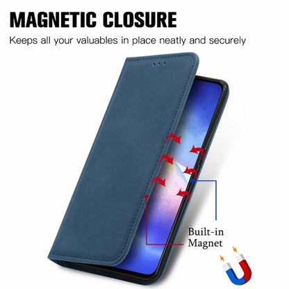 For OPPO Reno 5 5G /Find X3 Lite Retro Skin Feel Business Magnetic Horizontal Flip Leather Case With Holder & Card Slots & Wallet & Photo Frame(Blue) by buy2fix