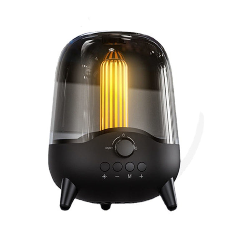 LP-20 LED Night Light Wireless Bluetooth 5.0 Music Speaker Support TF Card / AUX(Black) - Desktop Speaker by buy2fix | Online Shopping UK | buy2fix