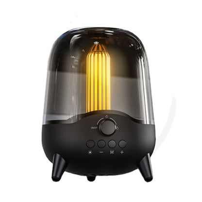 LP-20 LED Night Light Wireless Bluetooth 5.0 Music Speaker Support TF Card / AUX(Black) - Desktop Speaker by buy2fix | Online Shopping UK | buy2fix