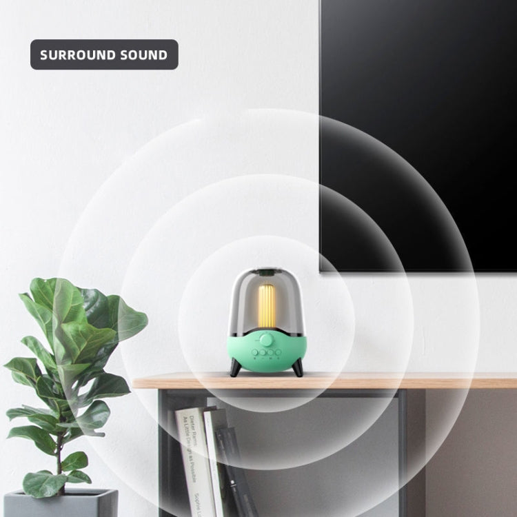 LP-20 LED Night Light Wireless Bluetooth 5.0 Music Speaker Support TF Card / AUX(Green) - Desktop Speaker by buy2fix | Online Shopping UK | buy2fix