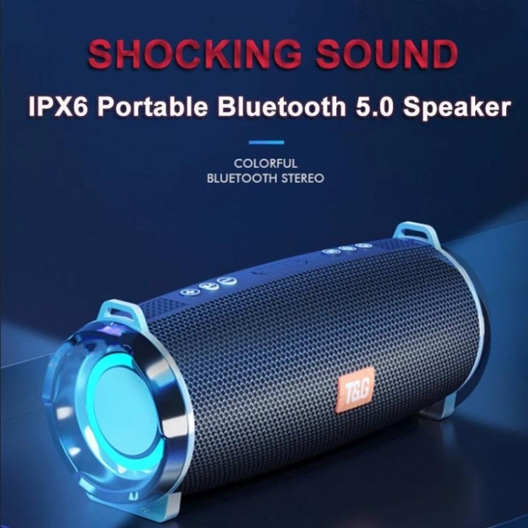 T&G TG192 LED Flashing Light Portable Wireless Bass 3D Stereo Bluetooth Speaker, Support FM / TF Card / USB(Green) - Desktop Speaker by T&G | Online Shopping UK | buy2fix