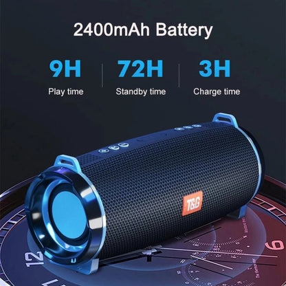 T&G TG192 LED Flashing Light Portable Wireless Bass 3D Stereo Bluetooth Speaker, Support FM / TF Card / USB(Red) - Desktop Speaker by T&G | Online Shopping UK | buy2fix