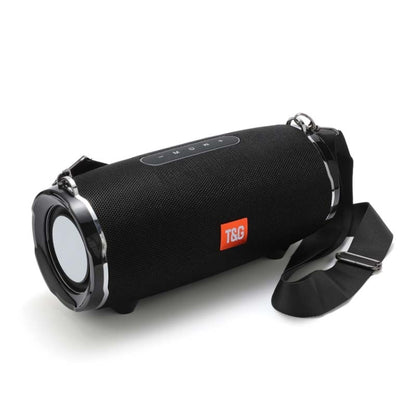 T&G TG187 Portable Waterproof Wireless Bass Surround Bluetooth Speaker with Shoulder Strap, Support FM / TF  Card(Black) - Desktop Speaker by T&G | Online Shopping UK | buy2fix