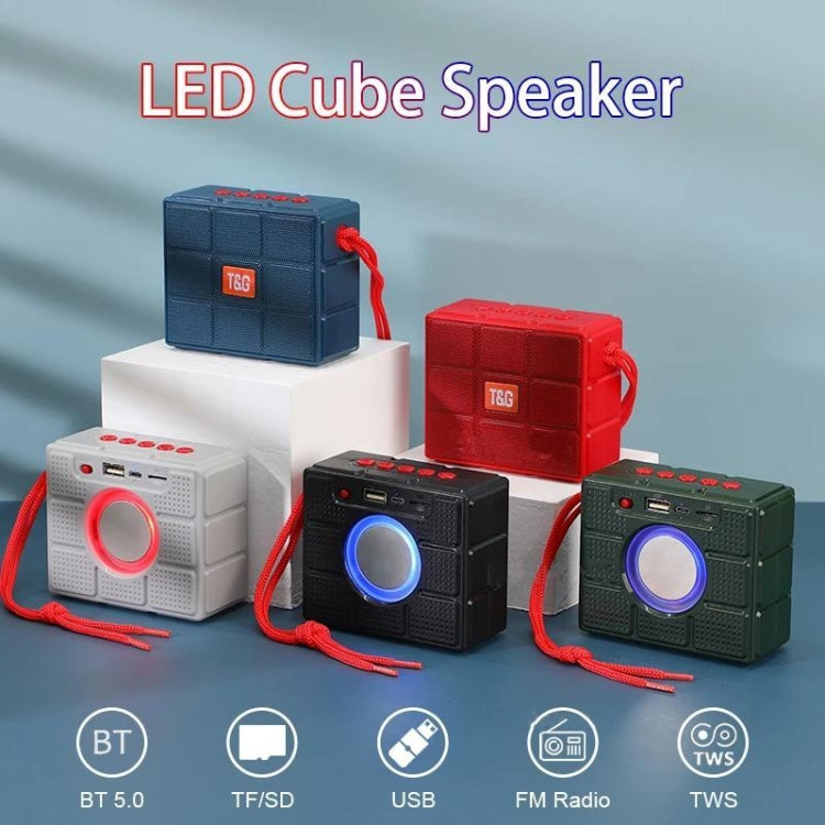 T&G TG311 LED Flashlight Portable Bluetooth Speaker, Support TF Card / FM / 3.5mm AUX / U Disk(Gray) - Desktop Speaker by T&G | Online Shopping UK | buy2fix