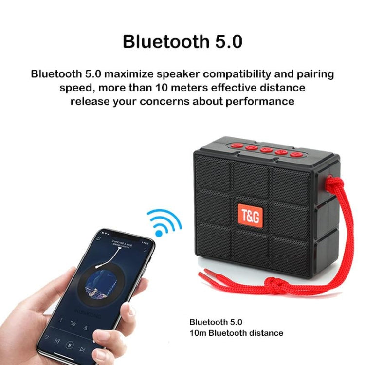 T&G TG311 LED Flashlight Portable Bluetooth Speaker, Support TF Card / FM / 3.5mm AUX / U Disk(Red) - Desktop Speaker by T&G | Online Shopping UK | buy2fix