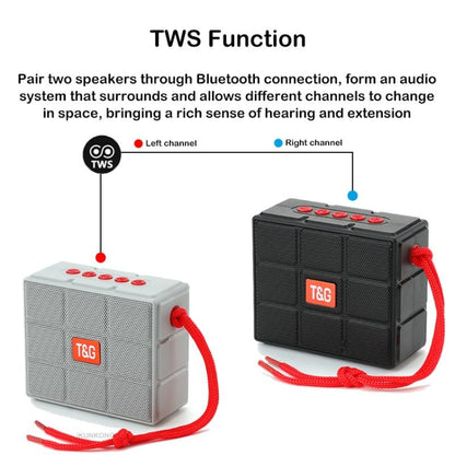 T&G TG311 LED Flashlight Portable Bluetooth Speaker, Support TF Card / FM / 3.5mm AUX / U Disk(Blue) - Desktop Speaker by T&G | Online Shopping UK | buy2fix
