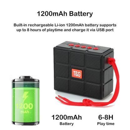 T&G TG311 LED Flashlight Portable Bluetooth Speaker, Support TF Card / FM / 3.5mm AUX / U Disk(Black) - Desktop Speaker by T&G | Online Shopping UK | buy2fix