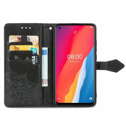 For Ulefone Note 11 Plus Mandala Flower Embossed Horizontal Flip Leather Case with Bracket / Card Slot / Wallet / Lanyard(Black) by buy2fix
