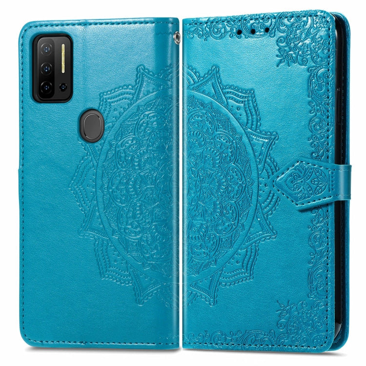 For Ulefone Note 11 Plus Mandala Flower Embossed Horizontal Flip Leather Case with Bracket / Card Slot / Wallet / Lanyard(Blue) by buy2fix