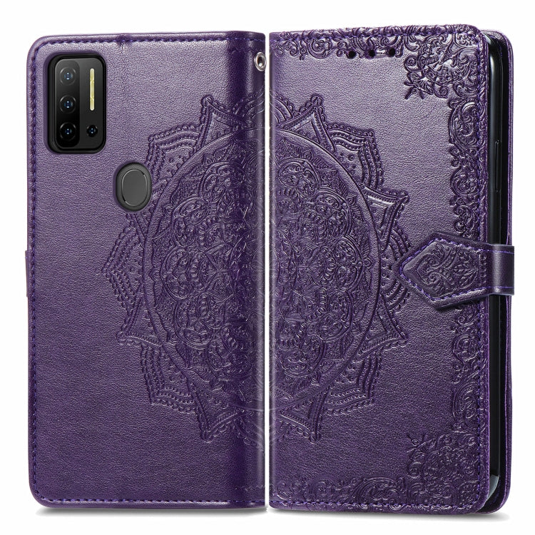 For Ulefone Note 11 Plus Mandala Flower Embossed Horizontal Flip Leather Case with Bracket / Card Slot / Wallet / Lanyard(Purple) by buy2fix