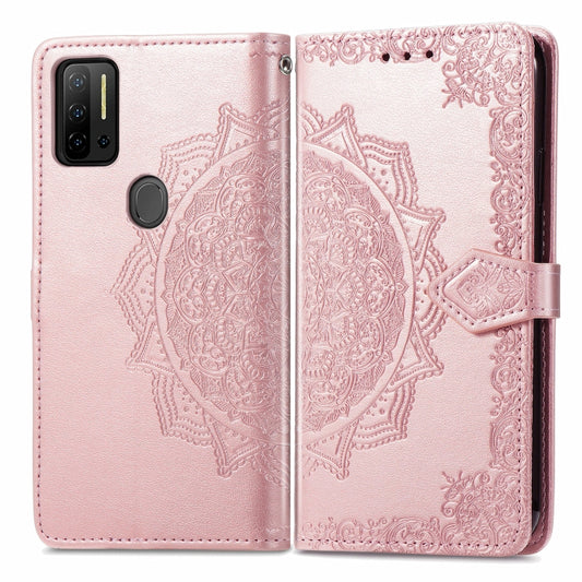 For Ulefone Note 11 Plus Mandala Flower Embossed Horizontal Flip Leather Case with Bracket / Card Slot / Wallet / Lanyard(Rose Gold) by buy2fix