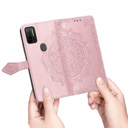 For Ulefone Note 11 Plus Mandala Flower Embossed Horizontal Flip Leather Case with Bracket / Card Slot / Wallet / Lanyard(Rose Gold) by buy2fix