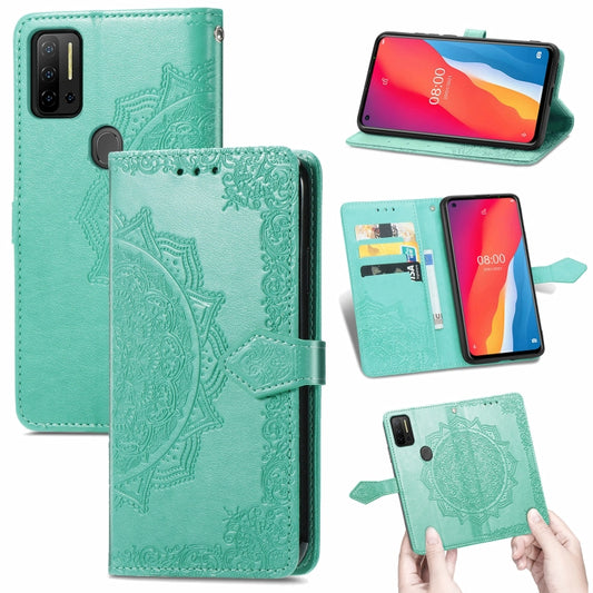 For Ulefone Note 11 Plus Mandala Flower Embossed Horizontal Flip Leather Case with Bracket / Card Slot / Wallet / Lanyard(Green) by buy2fix