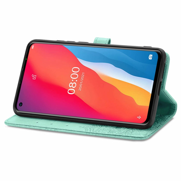 For Ulefone Note 11 Plus Mandala Flower Embossed Horizontal Flip Leather Case with Bracket / Card Slot / Wallet / Lanyard(Green) by buy2fix