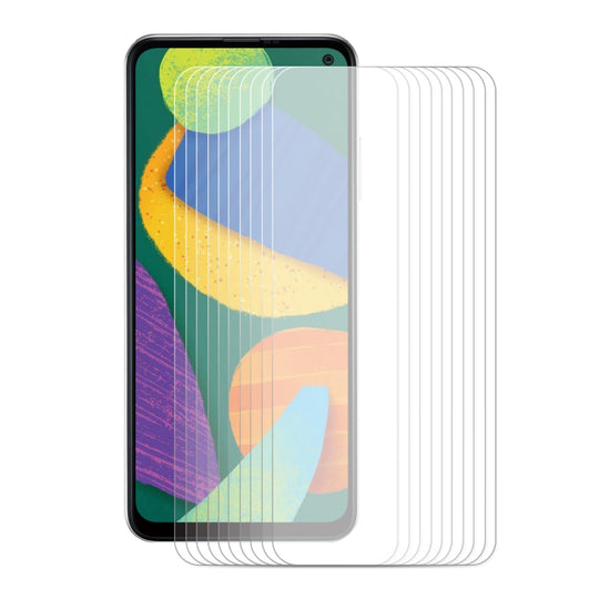 For Samsung Galaxy F52 5G / G62 / M62 10 PCS ENKAY Hat-Prince 0.26mm 9H 2.5D Curved Edge Tempered Glass Screen Protector