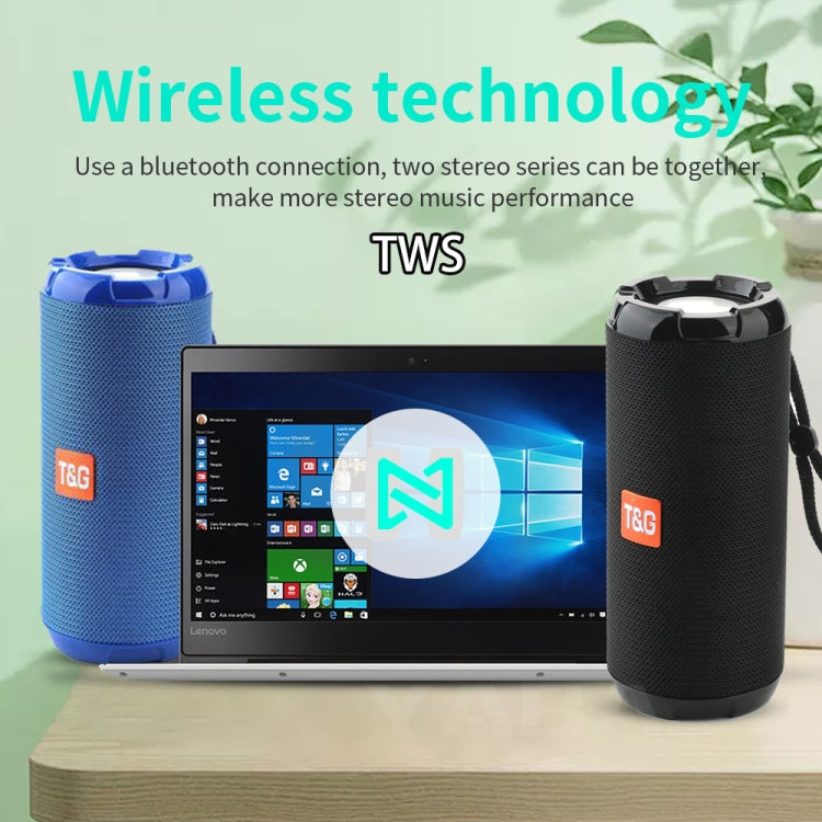 T&G TG621 Portable Waterproof 3D Stereo Wireless Speaker, Support FM Radio / TWS / TF Card(Green) - Waterproof Speaker by T&G | Online Shopping UK | buy2fix
