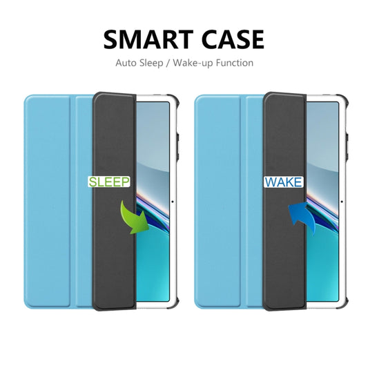 For Huawei MatePad 11 2021 ENKAY Custer Texture Horizontal Flip PU+PC Leather Case with Three-folding Holder & Sleep / Wake-up Function(Dark Green) - Huawei by ENKAY | Online Shopping UK | buy2fix