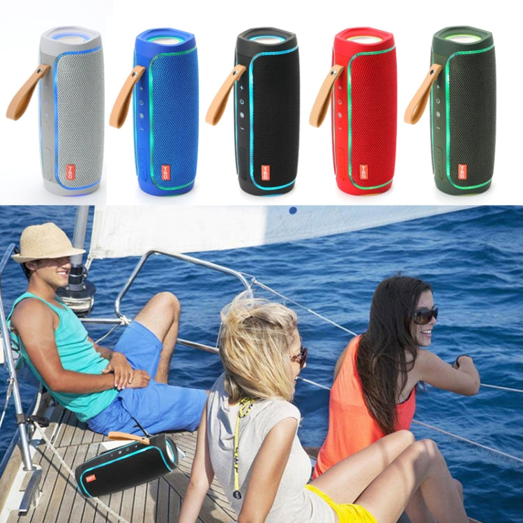 T&G TG287 LED Flashing Light Bluetooth Speaker Portable Wireless Stereo Bass Subwoofer FM / TF / USB(Red) - Desktop Speaker by T&G | Online Shopping UK | buy2fix